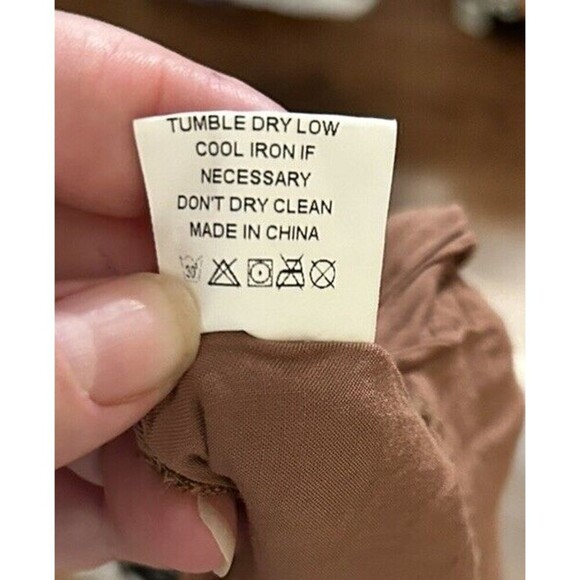 Sundays The Label Womens Brown Split Leg Zip up Pants AU 12 US 8 Medium - Picture 8 of 8